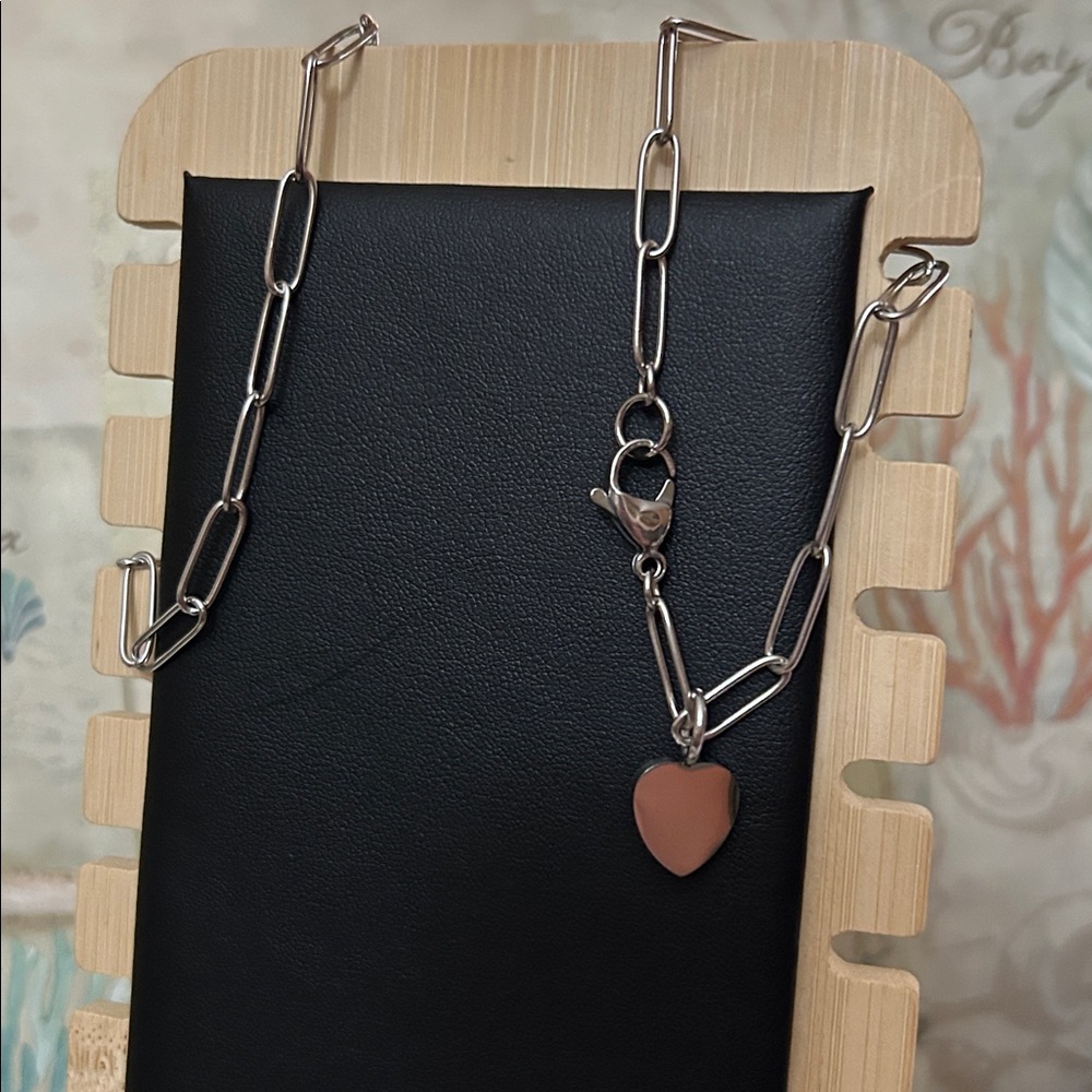 Silver Plated Paperclip Bracelet Set - Picture 2 of 4